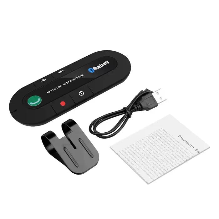 Haut-parleur Bluetooth, Kit mains libres pour voiture, Clip pare-soleil, récepteur Audio sans fil, h