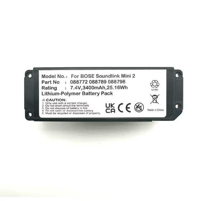 Batterie portable pour haut-parleur Bluetooth, BOSE Soundlink Mini2, 7.4V, 2600mAh, 3400mAh, 088789,
