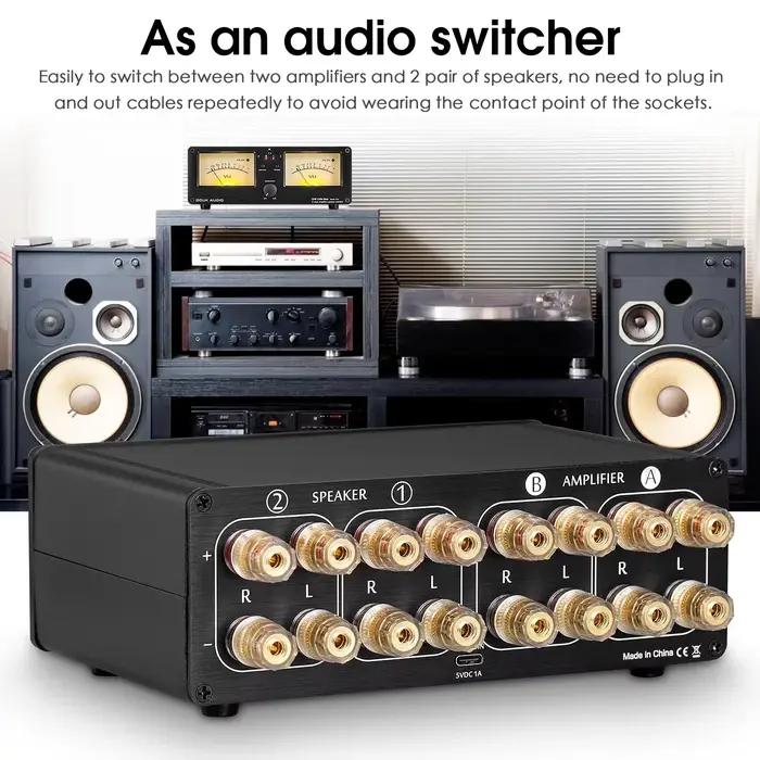 Nobsound double analogique VU mètre DB panneau d'affichage amplificateur/haut-parleur Audio commutat