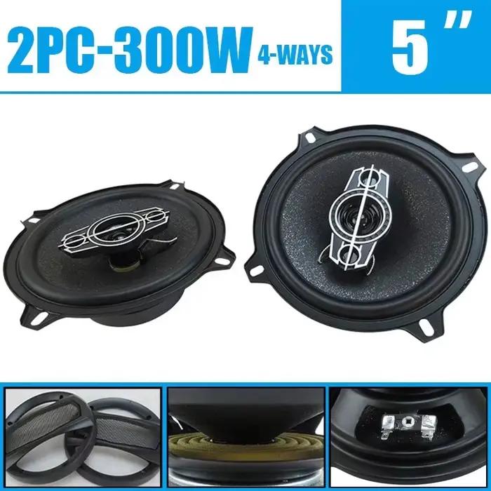 Haut-parleur Coaxial de 5 pouces (2x300W), 2 pièces, haut-parleur de porte de voiture, systèmes de s