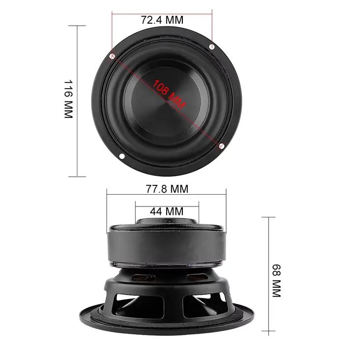 AIYIMA 1 pièce Haut-parleur Subwoofer 4 pouces 100W 4/8 Ohm Super Woofer Haut-parleur de son BASS Ét