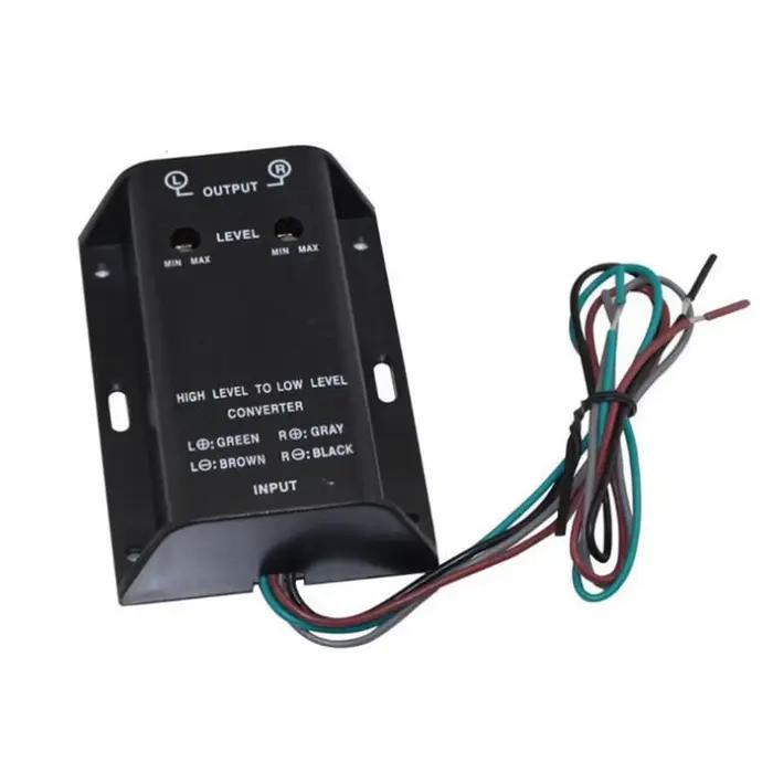 Adaptateur de convertisseur de haut-parleur RCA Audio de voiture, sortie de niveau haut à bas, adapt
