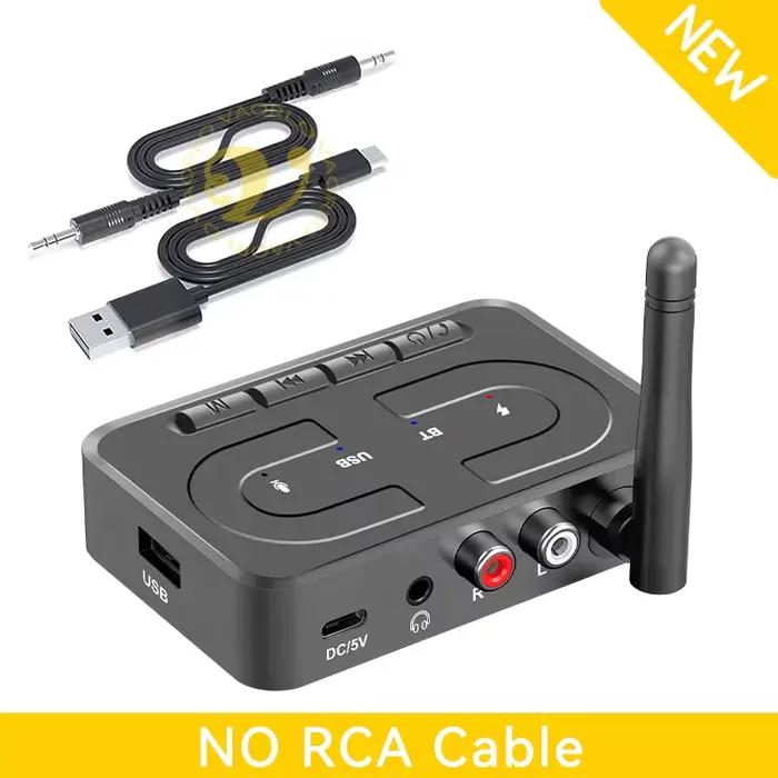 Récepteur audio Bluetooth 6.0, adaptateur sans fil USB U-Disk avec micro HD, antenne, AUX 3,5 mm, RC