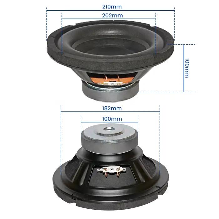 AIYIMA Audio 8 pouces 4 Ohm 80W caisson de basses haut-parleur Home cinéma caisson de basses haut-pa
