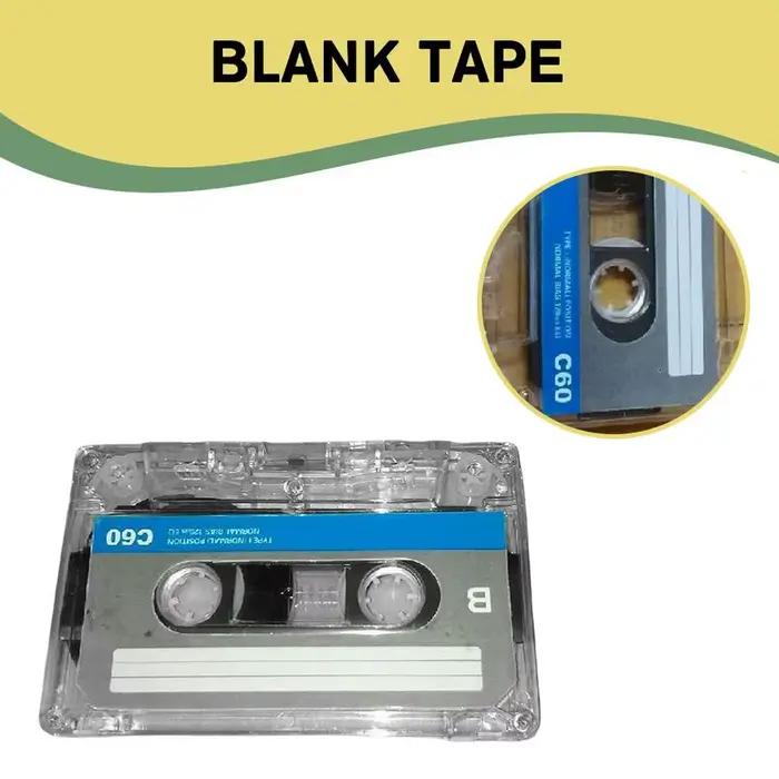 Cassette audio magnétique vierge de 60 minutes pour enregistrement de musique et de voix, support vi