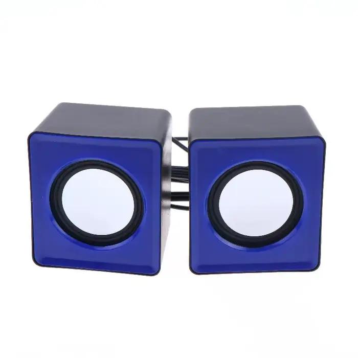 Haut-parleurs USB pour ordinateur avec microphone intégré - Système audio stéréo LED pour PC de bure