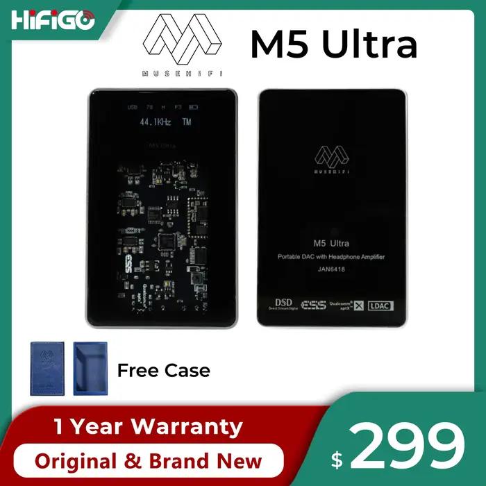 Musehifi M5 Ultra haute résolution Portable Bluetooth USB DAC & AMP ES9038Q2M Chipset Tubes à vide é