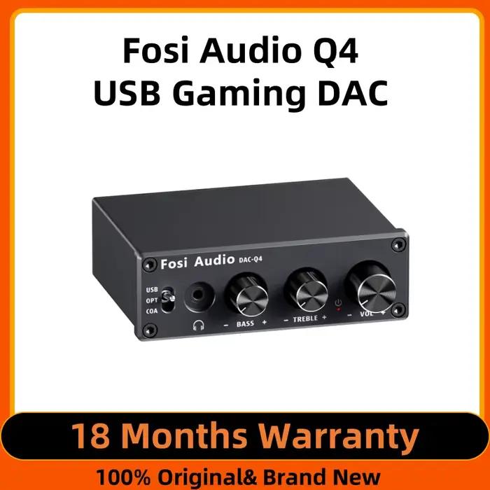 Fosi Audio Q4 Mini stéréo USB Gaming DAC et amplificateur de casque adaptateur de convertisseur Audi