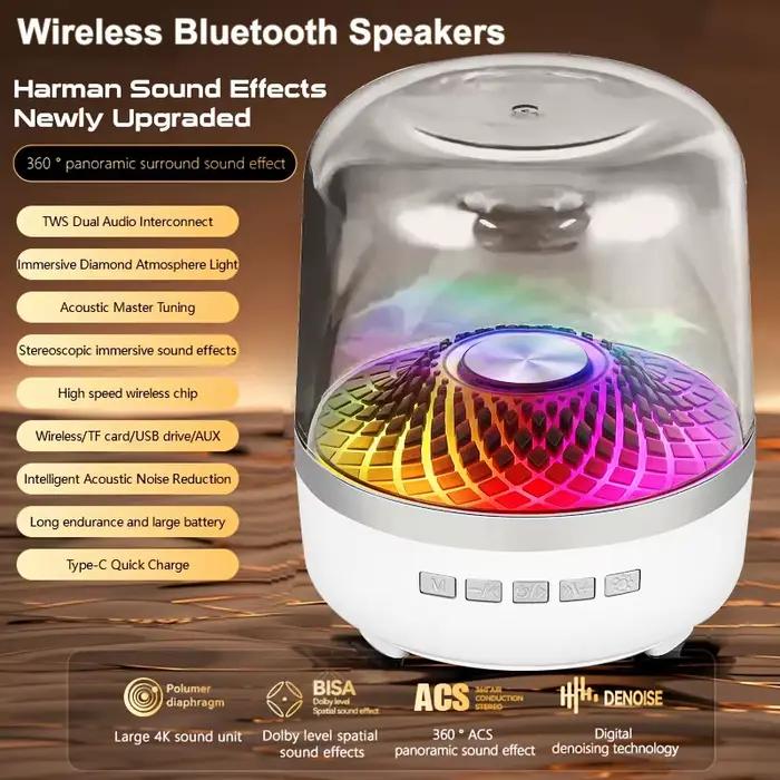 Haut-parleurs Bluetooth sans fil, haut-parleur Portable d'extérieur, effet sonore Surround panoramiq