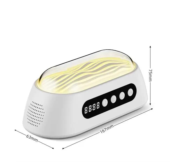 Haut-parleur Bluetooth sans fil, système de sons apaisants pour le sommeil, mini horloge avec lumièr