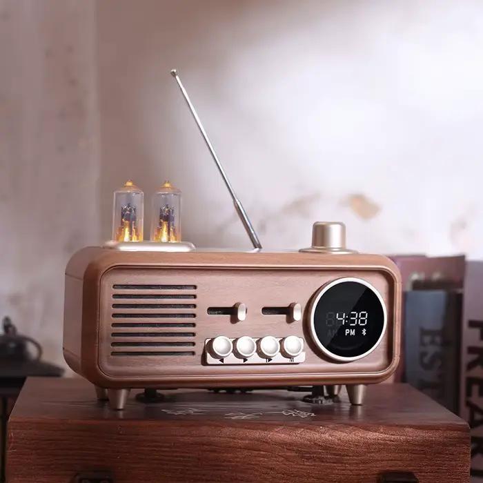 Haut-parleur Bluetooth AS32 de haute qualité, rétro, portable, sans fil, lecteur MP3, petite radio v