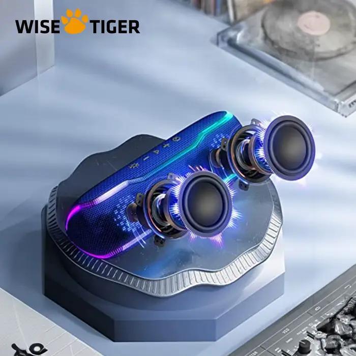 WISETIGER-Haut-parleur Bluetooth F10C, 25W, étanche IPX7, boîtier de son sans fil portable extérieur