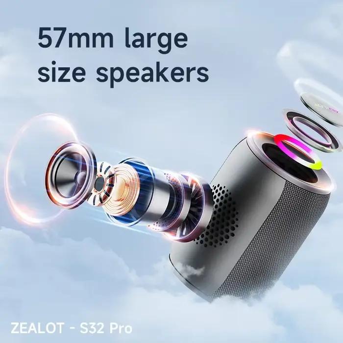 Zealot S32 pro Bluetooth sans fil extérieur Portable caisson de basses haut-parleur étanche IPX6 dou