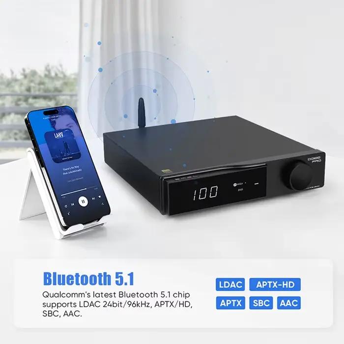 SMSL DO100 Pro, décodeur double DAC MQA haute résolution ES9039Q2M, Bluetooth 5.1 DSD512, OPA1612, H
