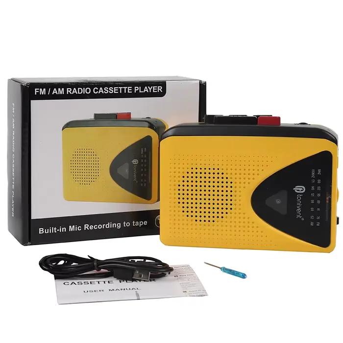 Enregistreur de cassettes portable Enregistrement sur Tape AM ​ ​ Lecteur de musique stéréo radio FM