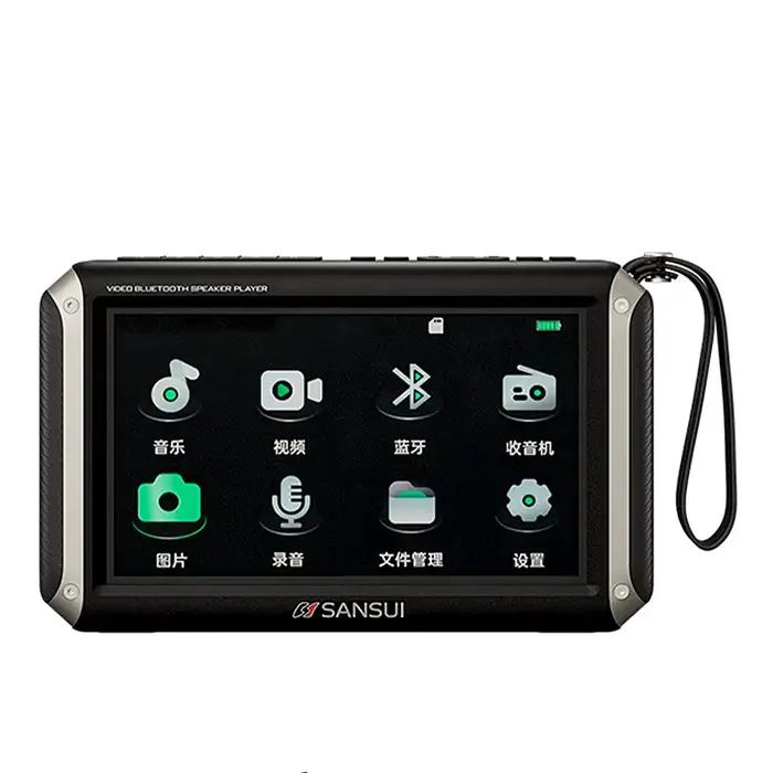 Enceinte Bluetooth sans fil F53 avec écran LED de 4,3 pouces, radio portable FM, prise en charge de 