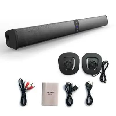 Haut-parleur TV sans fil Bluetooth, barre de son séparée, colonne musicale pour ordinateur, caisson 