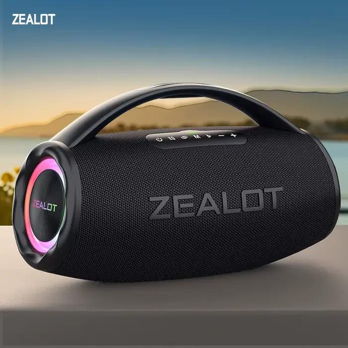Haut-parleur Bluetooth ZEALOT-S97 80W, puissant haut-parleur sans fil avec poignée Portable, pour fê