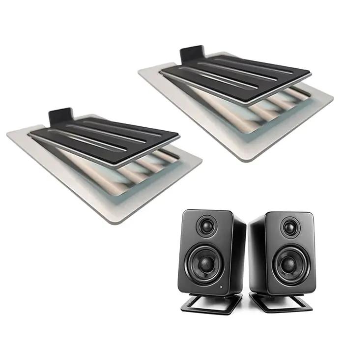 ✰ ✪ Le support d'enceinte de bureau 2Pc's améliore les effets sonores spatiaux et l'absorption des c