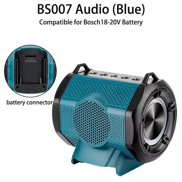 Pour piles Bosch 18V, haut-parleur Compact stéréo Portable, Rechargeable, Bluetooth, avec Port USB, 