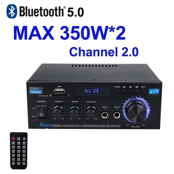 AK45 HiFi amplificateur Audio numérique Bluetooth MP3 canal 2.0 amplificateur de puissance sonore st