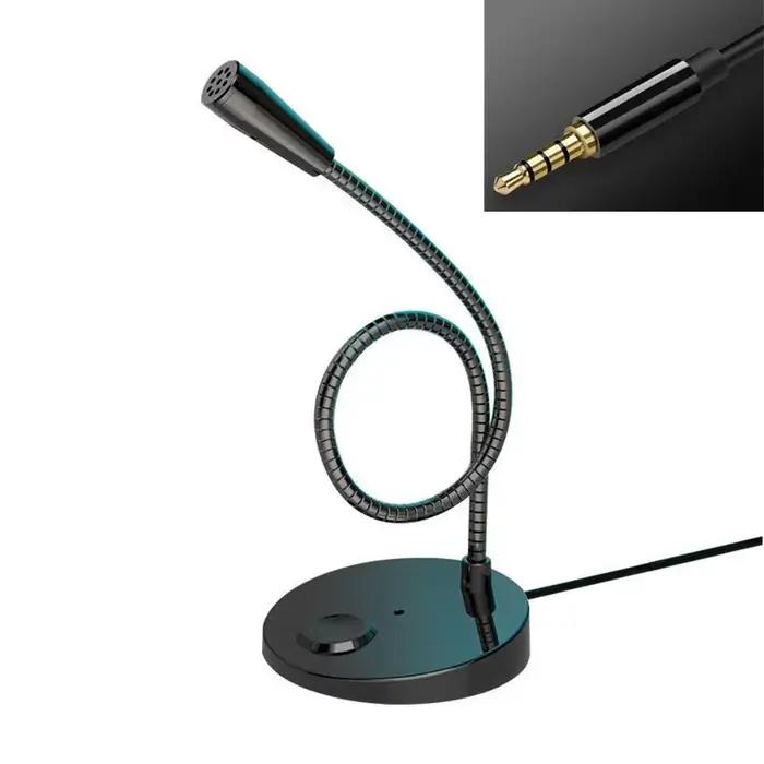 USB/3.5mm Jack Microphone haut-parleurs vocal prise 3.5mm filaire Microphones de bureau pour PC ordi