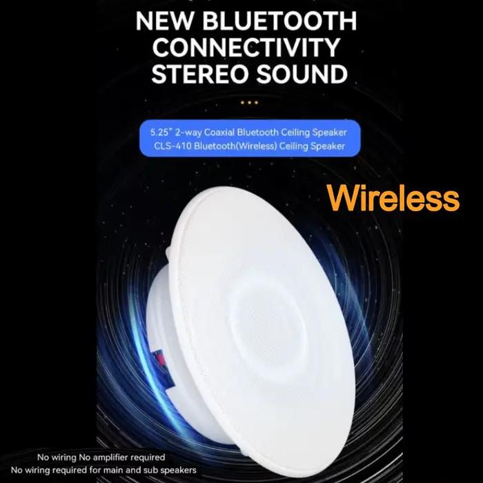Haut-parleurs de plafond sans fil Bluetooth, sub-haut-parleur 2 voies 4,5/5,25 pouces, audio domesti