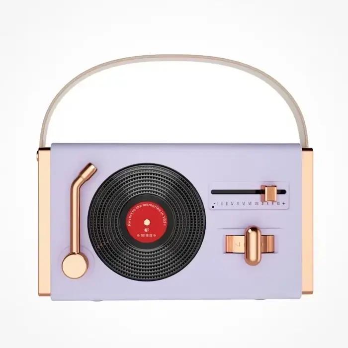 Haut-parleur Bluetooth Vintage, Mini lecteur de disque Compact, Design Portable pour téléphone, ordi