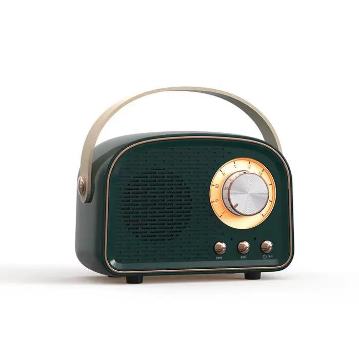 Haut-parleurs Bluetooth rétro USB AUX TF FM Radio Portable Mini Boombox basses améliorées pour Table