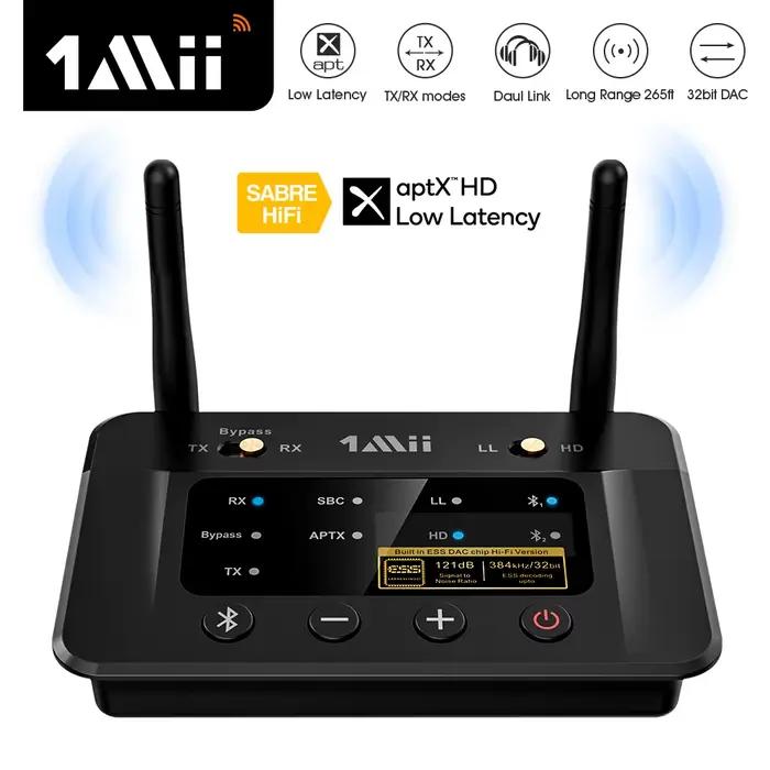 1Mii B03Pro Bluetooth 5.0 émetteur récepteur aptX LL HD CSR8675 HiFi 32bit DAC 3.5mm Aux adaptateur 