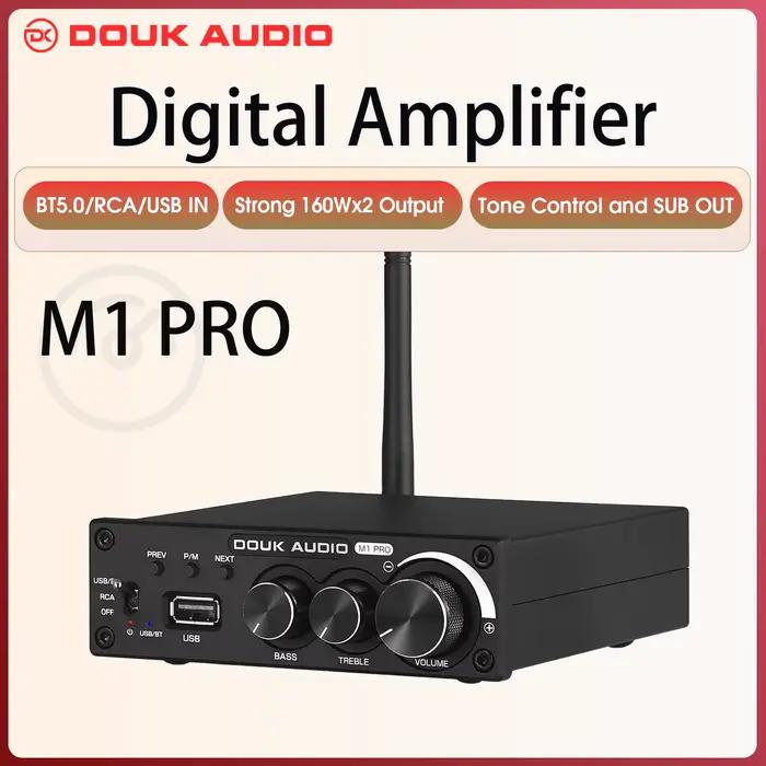 Douk – amplificateur de puissance stéréo M1 PRO HiFi, Bluetooth 5.0, récepteur sans fil, lecteur USB
