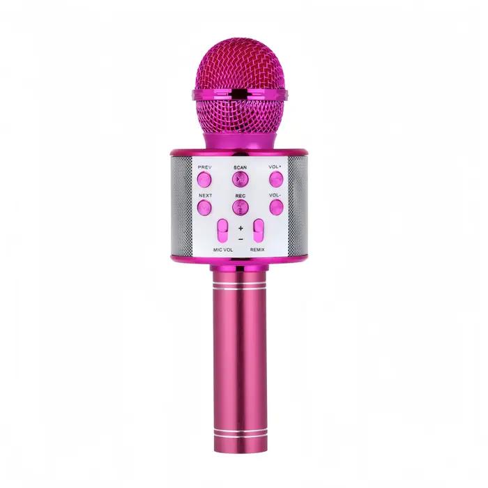 Haut-parleur microphone karaoké Bluetooth 5.0 avec 360 °   Microphone de réglage de réverbération, s