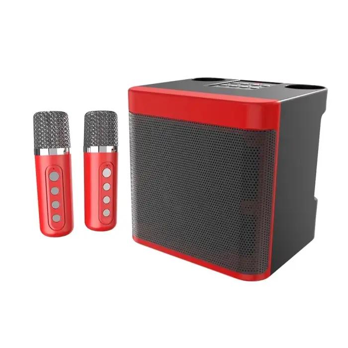 Machine de karaoké pour adultes, haut-parleur Bluetooth Portable avec 2 Microphones sans fil, systèm