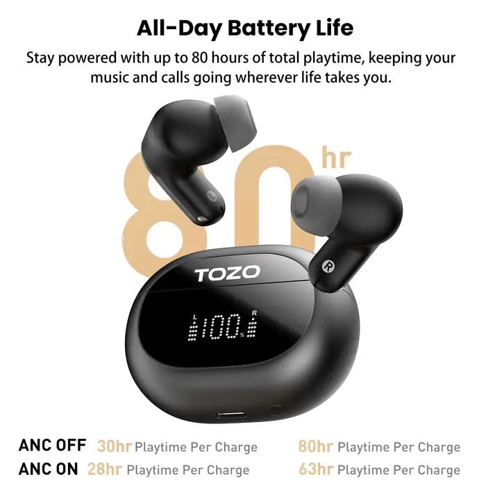 TOZO NC20 écouteurs de sport LDAC haute résolution sans fil Bluetooth AI traducteur écouteurs LED af
