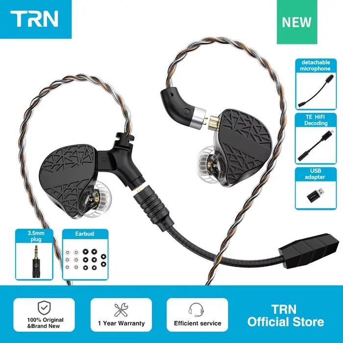 Écouteurs intra-auriculaires TRN Mars Hifi Triple Hybride 1DD + 1BA + 1Vibration Driver, Moniteurs D