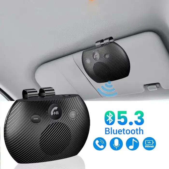 Kit mains libres Bluetooth 5.4 pour voiture, double haut-parleur 3W, pare-soleil, lecteur Mp3, récep