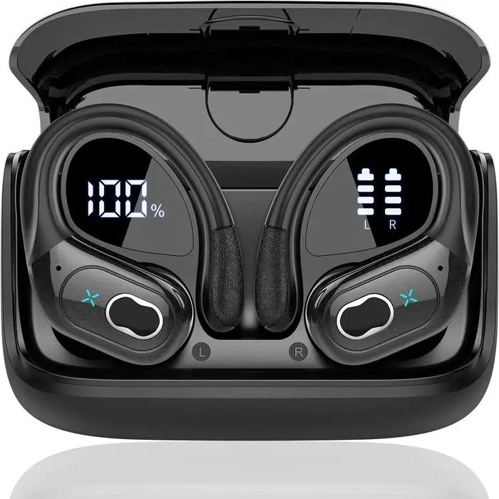 TWS sport écouteurs Bluetooth 5.4 HIFI basse sans fil casque LED tactile mains libres écouteur suppr