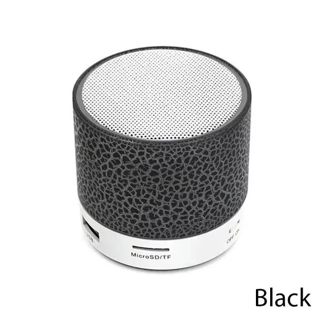 Mini haut-parleur sans fil Bluetooth, haut-parleur lumineux, fissure colorée, LED, carte TF, USB
