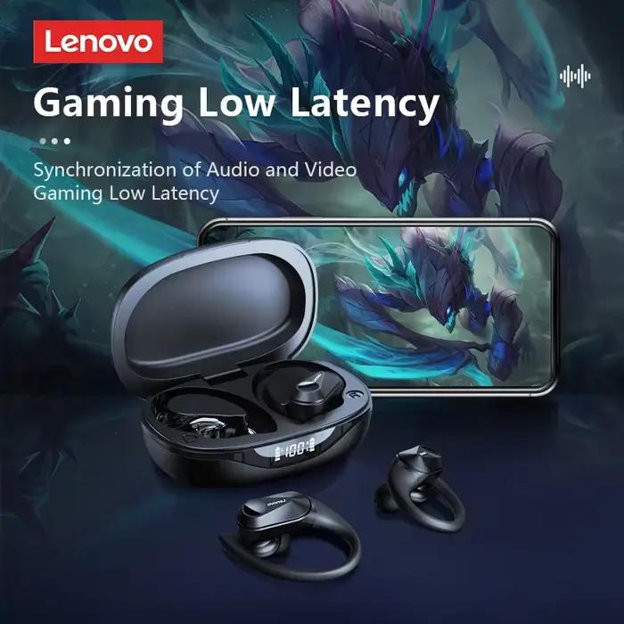 Lenovo Original LP75 TWS Bluetooth 5.3 casque sans fil musique écouteurs LED affichage numérique réd