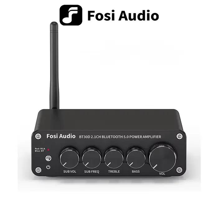 Fosi – amplificateur de puissance sonore Bluetooth 2.1 canaux, Audio BT30D, contrôle des basses et d