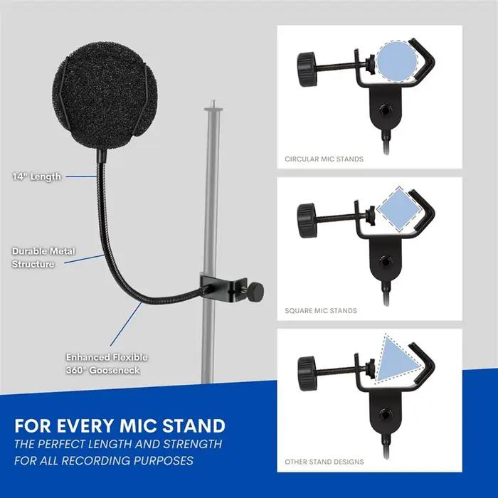 Filtre anti-pop pratique pour microphone USB