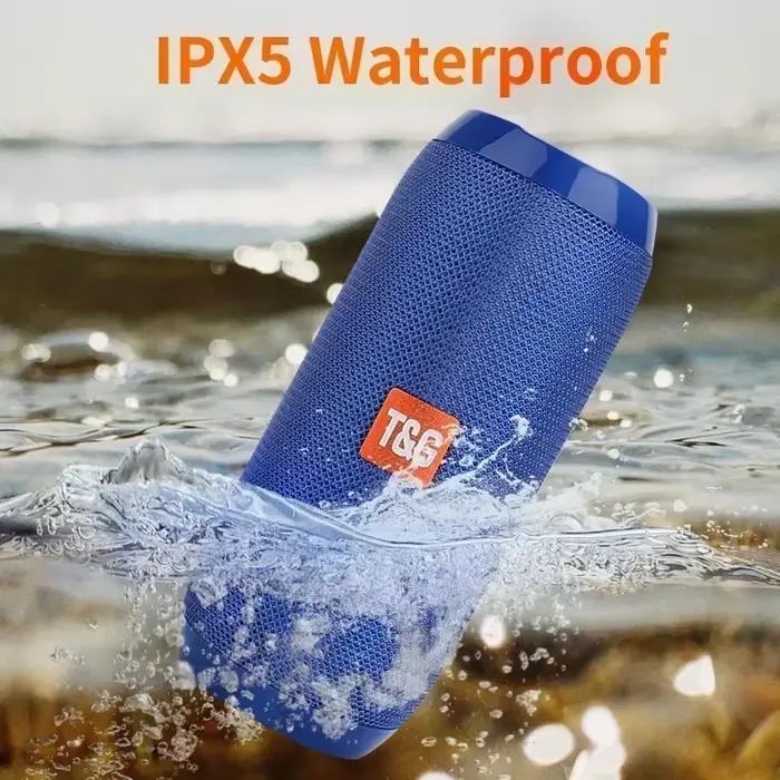 Haut-parleur portable T&G avec Bluetooth 5.0, mode son surround 3D, radio FM, résistance à l'eau, idéal pour la maison et les activités en plein air