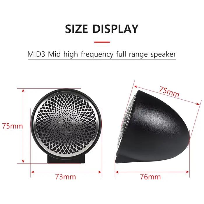 2 pièces Haut-parleur de milieu de gamme modifié pour voiture de haute qualité 3 pouces HIFI