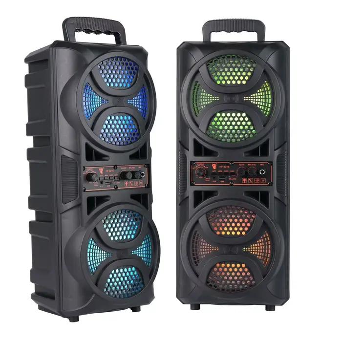 Haut-parleur Bluetooth Portable double caisson de basses de 6.5 pouces