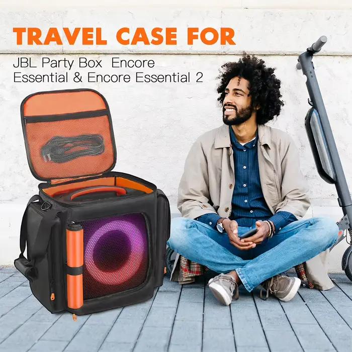 Housse de protection rembourrée pour haut-parleur jbl Partybox Encore Essential 2, sac de transport pour haut-parleur de grande capacité, résistant aux chocs, Encore Essential