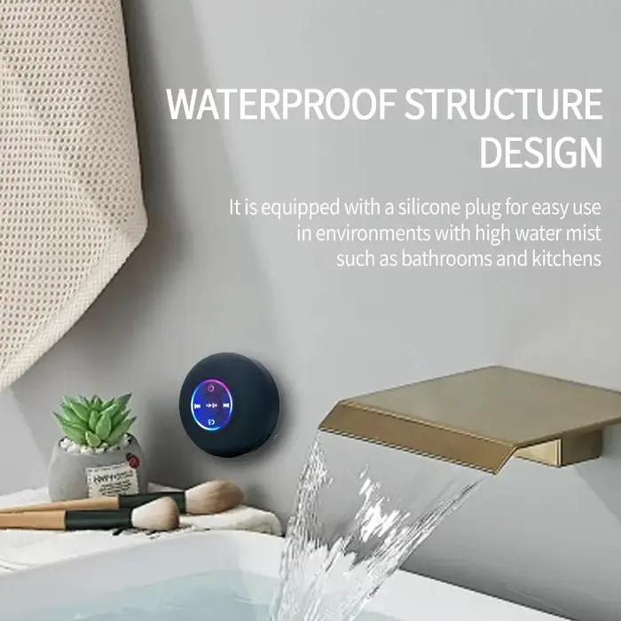 Mini haut-parleur Bluetooth étanche avec ventouse