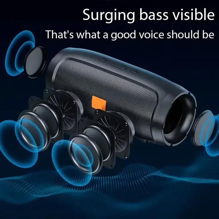 Caisson de basses haut-parleurs Bluetooth portable surround étanche boîte de son prise en charge de la carte Radio FM TF pour camping musique высокое качество текста продолжает здесь, но без перевода на другой язык.