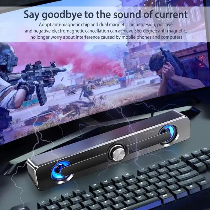 Salange PC barre de son Bluetooth USB haut-parleurs filaires
