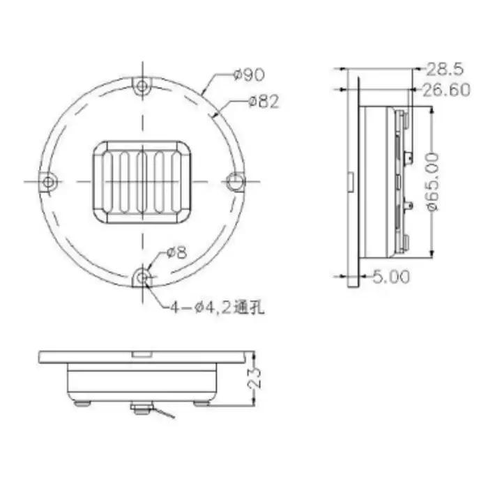 2024 Le plus récent haut-parleur de Twecirculation de ruban 4ohm 40w haut de gamme AMT65-01 planaire voiture Twecirculation audio plat Kapton néodyme maison HiFi système