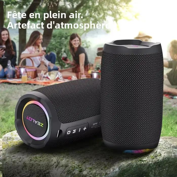 Zealot-S49 10W Haut-parleur Bluetooth portable Son stéréo IPX7 étanche sans fil